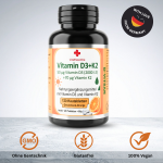 vitamin d3 + k2 kautabletten – hochdosiert 50µg d3 (2000 ie) + 70µg k2, orange geschmack